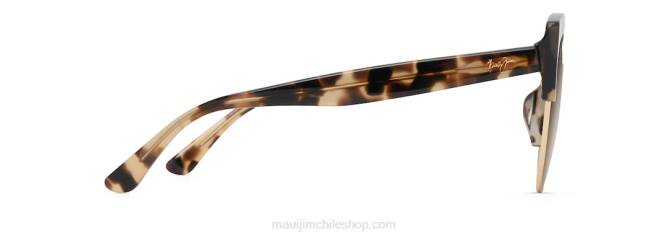 4DRP205 tortuga con oro/hcl bronce gafas de sol moda polarizadas mariposa Maui Jim