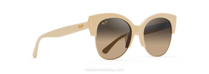4DRP206 marfil con oro/hcl bronce gafas de sol moda polarizadas mariposa Maui Jim