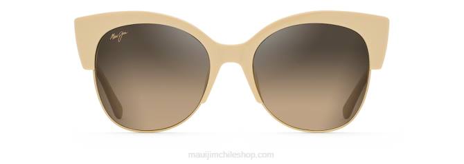 4DRP206 marfil con oro/hcl bronce gafas de sol moda polarizadas mariposa Maui Jim