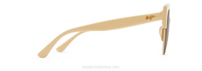 4DRP206 marfil con oro/hcl bronce gafas de sol moda polarizadas mariposa Maui Jim
