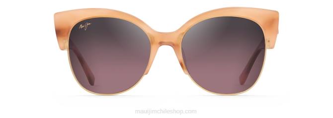 4DRP207 coral con oro rosa/rosa gafas de sol moda polarizadas mariposa Maui Jim