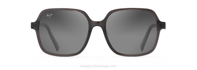 4DRP212 gris translúcido/gris neutro lentes de sol de moda polarizados con campana pequeña Maui Jim