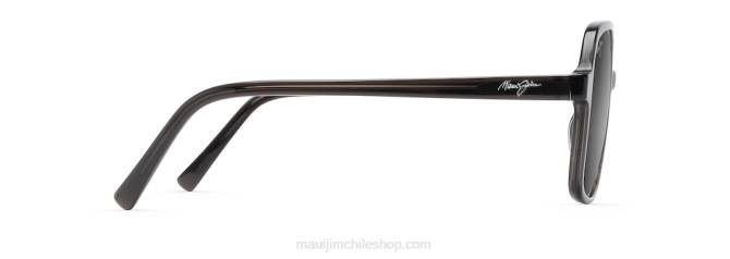 4DRP212 gris translúcido/gris neutro lentes de sol de moda polarizados con campana pequeña Maui Jim