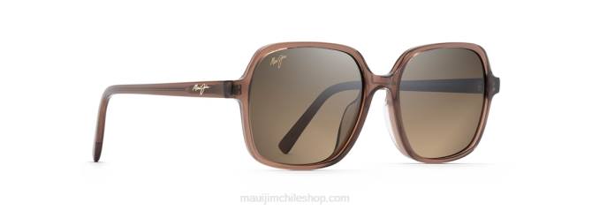 4DRP213 espresso claro translúcido/bronce hcl lentes de sol de moda polarizados con campana pequeña Maui Jim