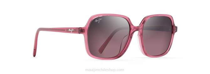 4DRP214 frambuesa translúcido/rosa lentes de sol de moda polarizados con campana pequeña Maui Jim