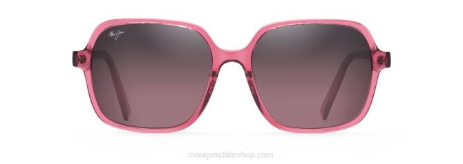 4DRP214 frambuesa translúcido/rosa lentes de sol de moda polarizados con campana pequeña Maui Jim
