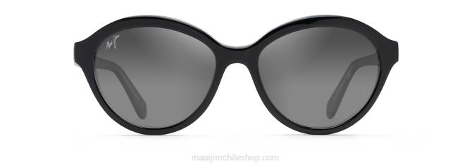 4DRP256 negro con interior de cristal/gris neutro mariana gafas de sol polarizadas de moda Maui Jim