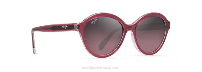 4DRP258 frambuesa con interior de cristal/rosa mariana gafas de sol polarizadas de moda Maui Jim