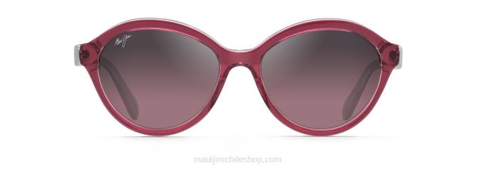 4DRP258 frambuesa con interior de cristal/rosa mariana gafas de sol polarizadas de moda Maui Jim