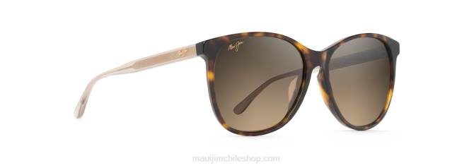 4DRP262 tortuga con varillas tan transparentes/hcl bronce gafas de sol de moda polarizadas isola Maui Jim