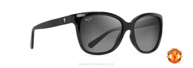 4DRP280 negro brillo/gris neutro gafas de sol de moda polarizadas con estrellas de mar Maui Jim