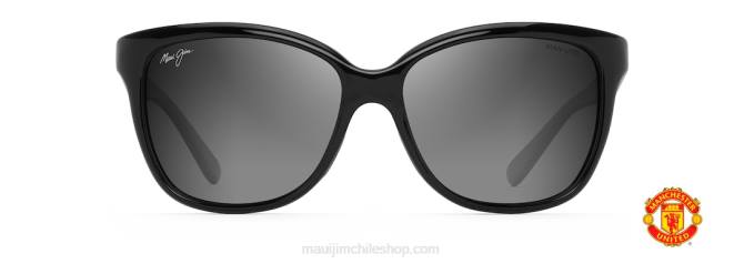 4DRP280 negro brillo/gris neutro gafas de sol de moda polarizadas con estrellas de mar Maui Jim