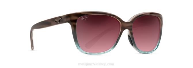 4DRP283 arenisca con azul/rosa gafas de sol de moda polarizadas con estrellas de mar Maui Jim