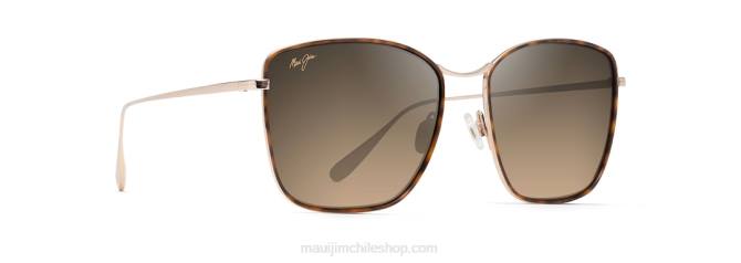 4DRP2 tortuga oscuro con oro/bronce hcl gafas de sol de moda polarizadas tiger lily Maui Jim