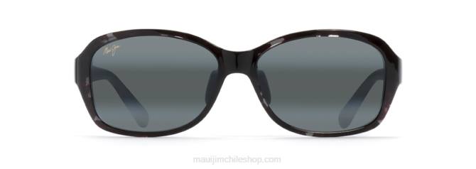 4DRP347 tortuga negra y gris/gris neutro gafas de sol de moda polarizadas con ajuste asiático de koki beach Maui Jim