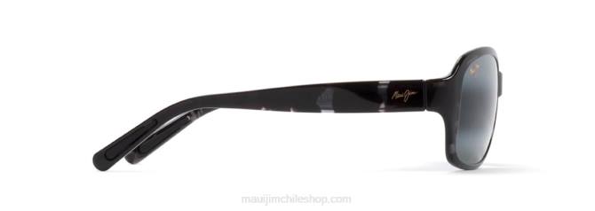 4DRP347 tortuga negra y gris/gris neutro gafas de sol de moda polarizadas con ajuste asiático de koki beach Maui Jim