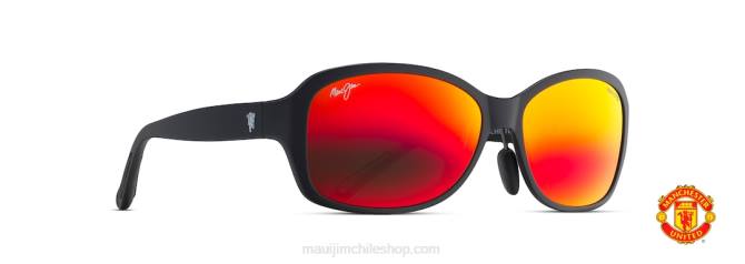 4DRP350 negro mate/lava hawaiana gafas de sol de moda polarizadas con ajuste asiático de koki beach Maui Jim