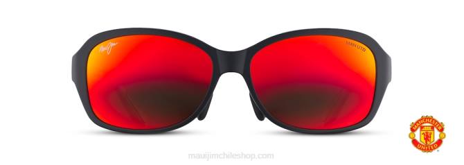 4DRP350 negro mate/lava hawaiana gafas de sol de moda polarizadas con ajuste asiático de koki beach Maui Jim
