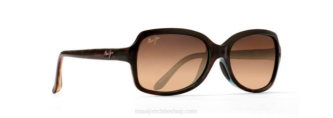 4DRP411 tortuga con azul pavo real/bronce hcl gafas de sol de moda polarizadas con rotura de nube Maui Jim