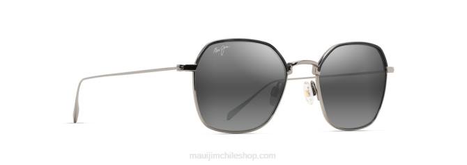 4DRP65 titanio/gris neutro luna doggy gafas de sol polarizadas de moda Maui Jim