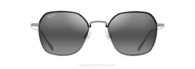 4DRP65 titanio/gris neutro luna doggy gafas de sol polarizadas de moda Maui Jim
