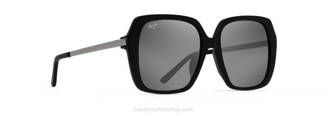 4DRP73 negro brillo/gris neutro gafas de sol de moda polarizadas junto a la piscina Maui Jim