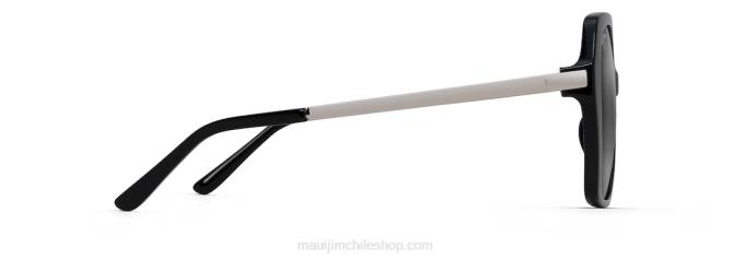 4DRP73 negro brillo/gris neutro gafas de sol de moda polarizadas junto a la piscina Maui Jim