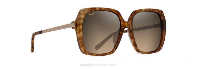 4DRP74 tigre caramelo/bronce hcl gafas de sol de moda polarizadas junto a la piscina Maui Jim