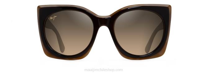 4DRP77 chocolate con interior de tortuga/bronce hcl gafas de sol de moda polarizadas pakalana Maui Jim