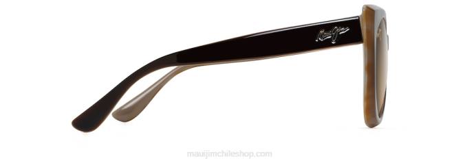 4DRP77 chocolate con interior de tortuga/bronce hcl gafas de sol de moda polarizadas pakalana Maui Jim