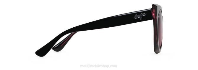 4DRP78 cereza negra con interior frambuesa/rosa gafas de sol de moda polarizadas pakalana Maui Jim
