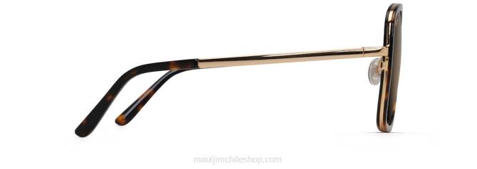 4DRP80 tortuga con oro brillante/bronce hcl gafas de sol de moda polarizadas pua Maui Jim