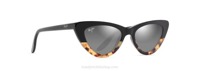 4DRP15 negro con tokyo tortoise/gris neutro gafas de sol cat eye polarizadas lichi Maui Jim
