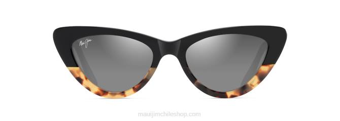 4DRP15 negro con tokyo tortoise/gris neutro gafas de sol cat eye polarizadas lichi Maui Jim