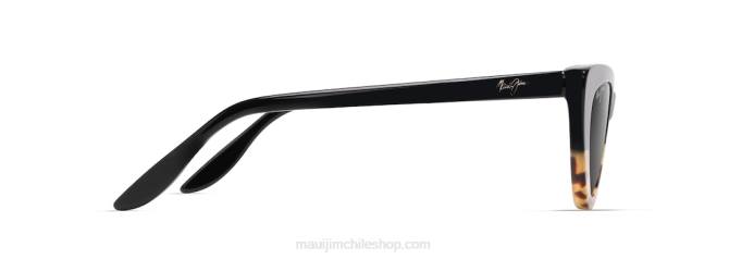 4DRP15 negro con tokyo tortoise/gris neutro gafas de sol cat eye polarizadas lichi Maui Jim