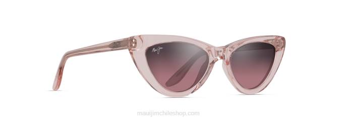4DRP17 rosa claro translúcido/rosa gafas de sol cat eye polarizadas lichi Maui Jim