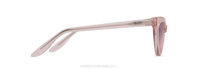 4DRP17 rosa claro translúcido/rosa gafas de sol cat eye polarizadas lichi Maui Jim