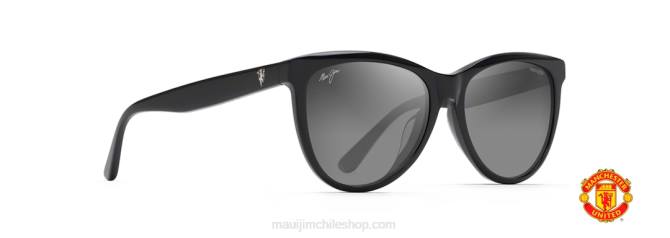 4DRP230 negro brillo/gris neutro Glory Glory gafas de sol ojo de gato polarizadas Maui Jim