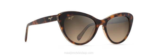 4DRP244 carey oscuro con interior caramelo/bronce hcl gafas de sol ojo de gato polarizadas kalani Maui Jim