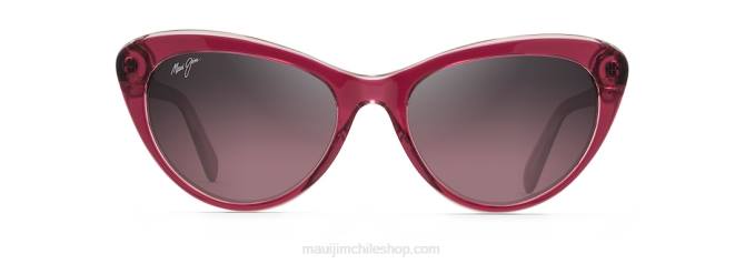 4DRP245 frambuesa con interior de cristal/rosa gafas de sol ojo de gato polarizadas kalani Maui Jim
