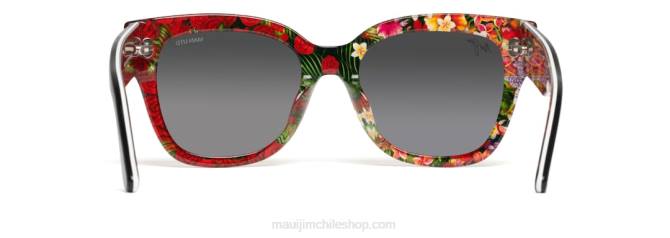 4DRP249 negro con manchester/doble espejo plateado a negro gafas de sol polarizadas cat eye canto de sirena Maui Jim