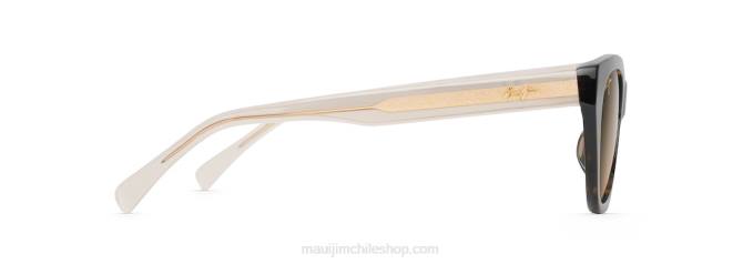 4DRP264 tortuga con varillas tan transparentes/hcl bronce lentes de sol ojo de gato capri polarizados Maui Jim