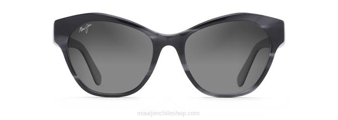 4DRP276 negro con interior perlado/gris neutro lentes de sol ojo de gato polarizados kila Maui Jim