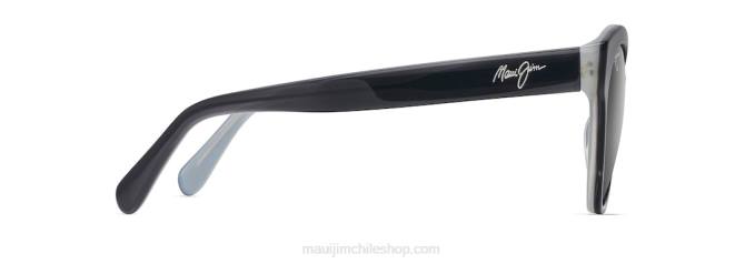 4DRP276 negro con interior perlado/gris neutro lentes de sol ojo de gato polarizados kila Maui Jim