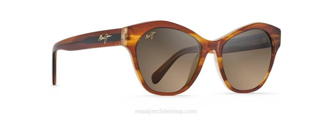 4DRP277 canela con interior almendra/bronce hcl lentes de sol ojo de gato polarizados kila Maui Jim