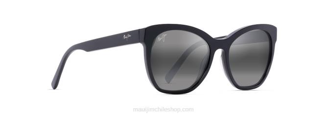 4DRP44 negro brillante/gris neutro lentes de sol ojo de gato polarizados alulu Maui Jim