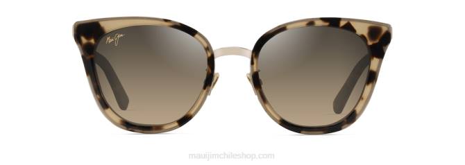 4DRP53 tokyo tortoise con oro/bronce hcl gafas de sol ojo de gato polarizadas con rosas de madera Maui Jim
