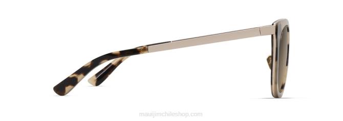 4DRP53 tokyo tortoise con oro/bronce hcl gafas de sol ojo de gato polarizadas con rosas de madera Maui Jim