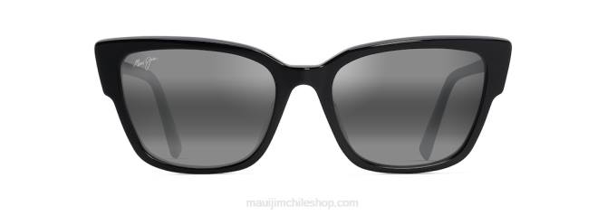 4DRP55 negro brillo/gris neutro lentes de sol estilo ojo de gato polarizados kou Maui Jim