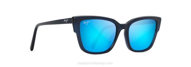 4DRP56 azul marino/azul hawaiano lentes de sol estilo ojo de gato polarizados kou Maui Jim